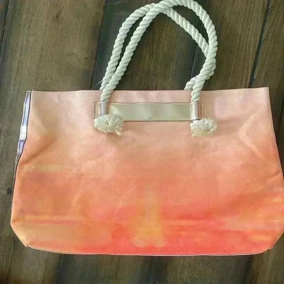 Victoria's Secret Bombshell Sundrenched Cotton Canvas Tote Carryall Bag - Picture 5 of 7